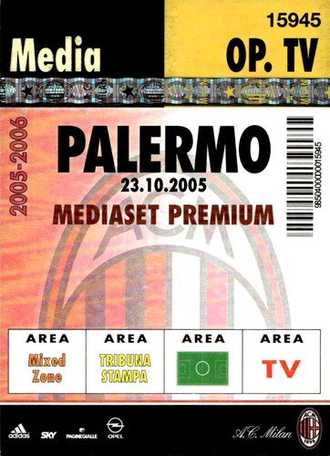 Pass media milan palermo - milan,